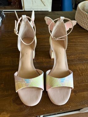 Copper Key Majesty Rainbow Pastel Butterfly Dress Sandals